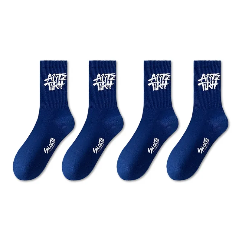 LUOLIAN Mid Calf Socks Unisex 4 Pack-63