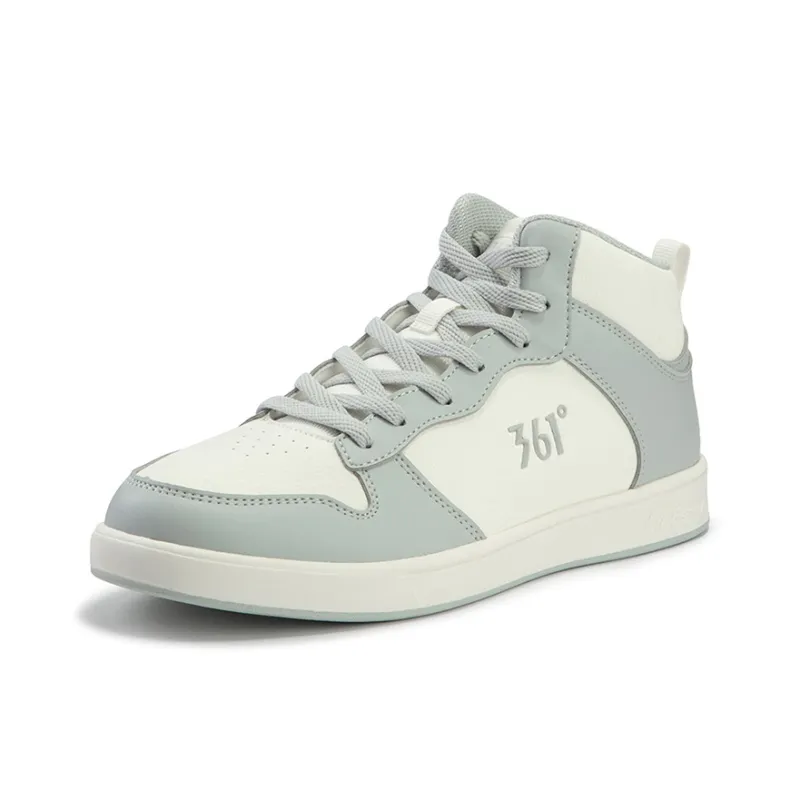 361° Air Force One Anti Slip Wear Resistant Mid Top Skateboard Shoes Women's Gray-1