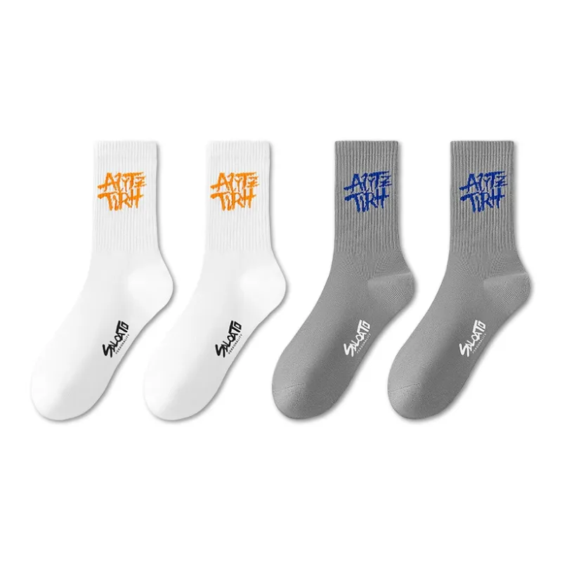 LUOLIAN Mid Calf Socks Unisex 4 Pack-7
