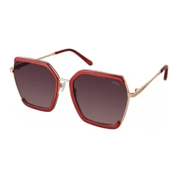 GUESS Metal Irregular Shape Sunglasses Women's Red