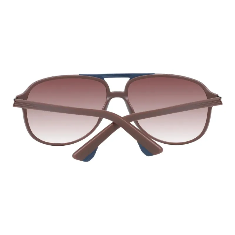 Police Acetate Metal Aviator Sunglasses Men's Brown-2