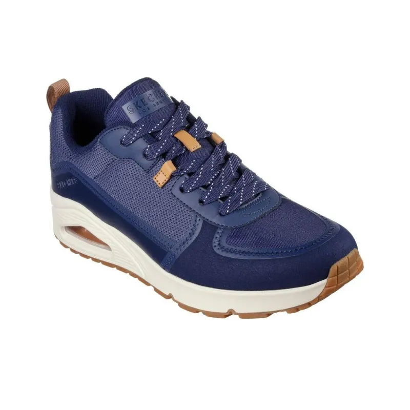 Skechers Uno Anti Slip Wear Resistant Low Top Casual Shoes Men's Blue-2