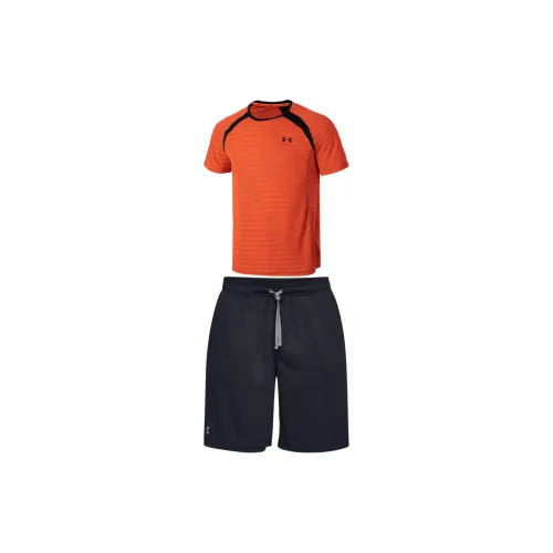 Under Armour Casual Sportswear Men Orange+Black