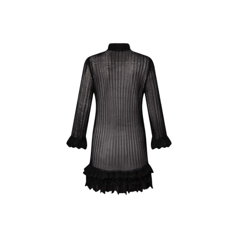 LOUIS VUITTON Ruffle Trim Lavallière Knit Dress-1