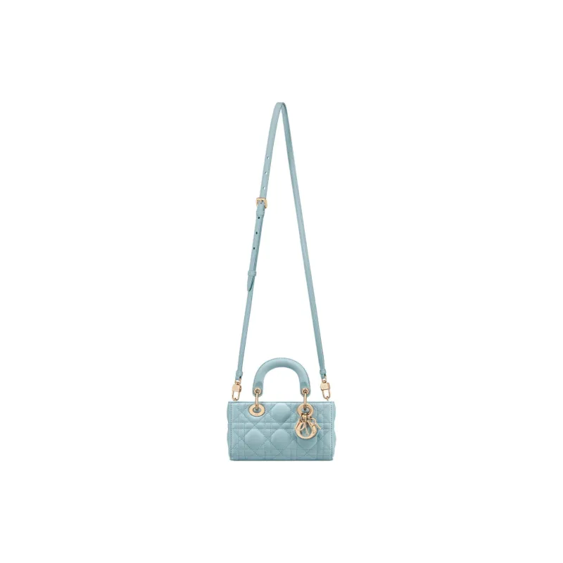 DIOR Lady D-JOY Sheepskin Shoulder Bag Crossbody Bag Handbag Extra Mini Women's Space Blue-2