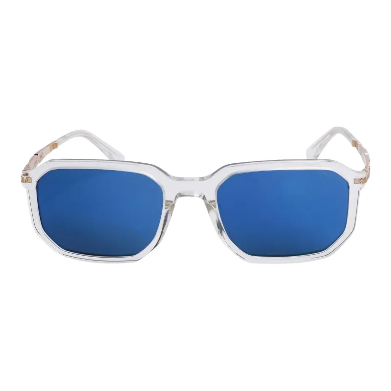 Police Acetate Metal Irregular Shape Sunglasses Men's Transparent-1
