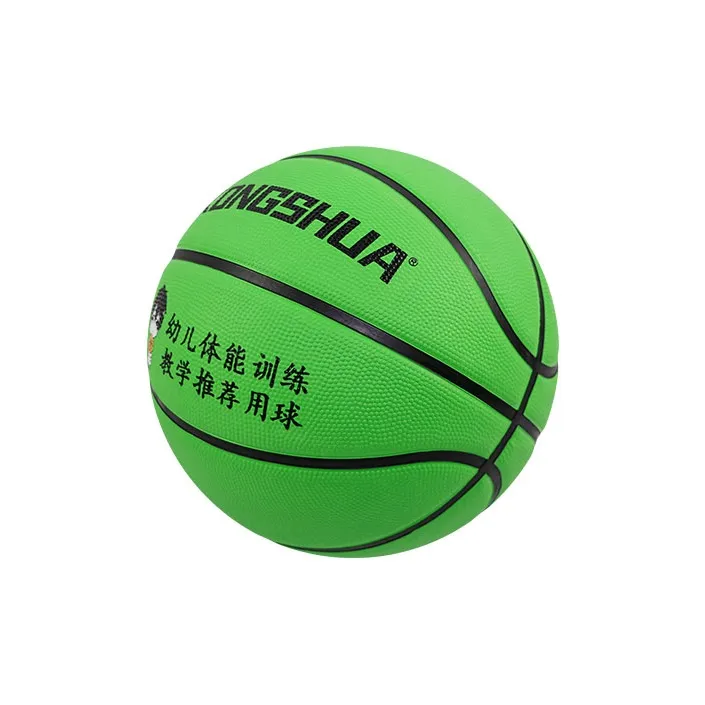 Kongshua Rubber Basketball Green Size 4 5 Size Training Unisex-3
