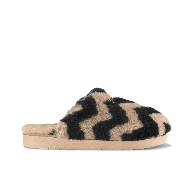 Inuikii Wrap-toe Slippers Women's Brown Black-1
