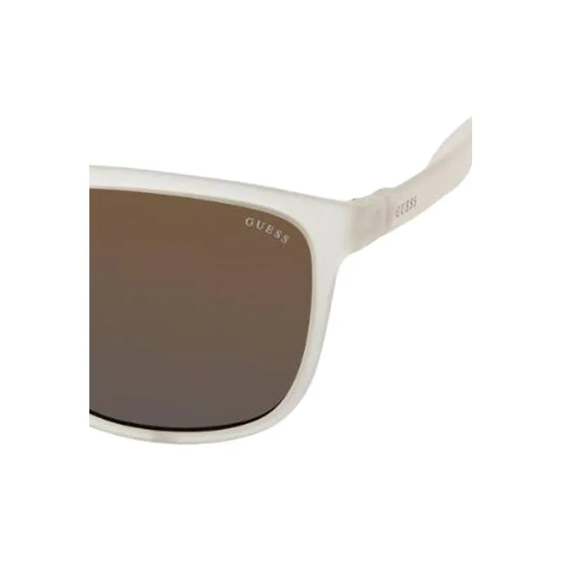 GUESS Polycarbonate Resin Rectangular Sunglasses Men's White-2