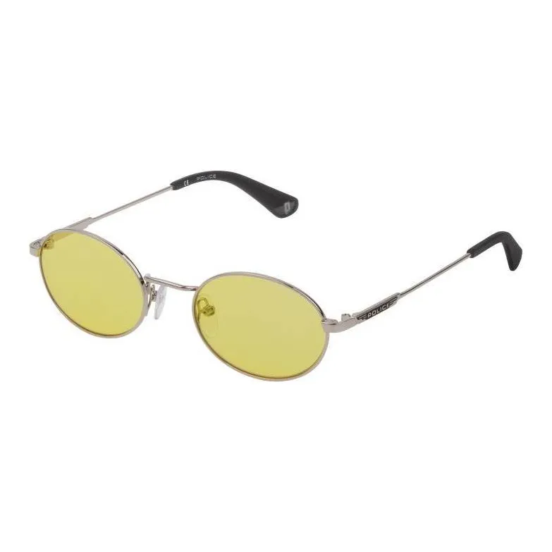 Police Metal Round Sunglasses Women's Silver-0