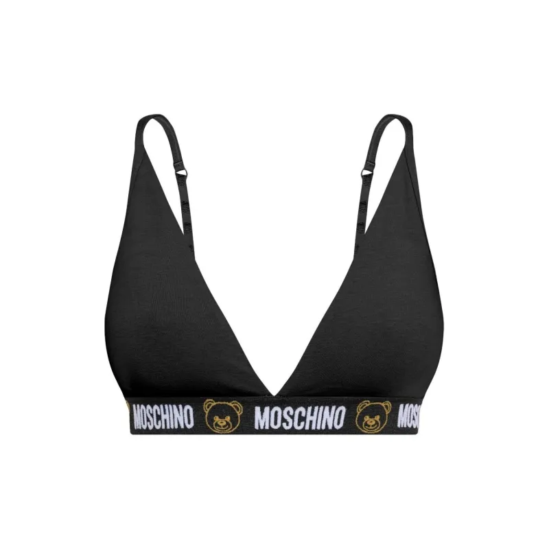 MOSCHINO Logo Band Triangle Bra-0
