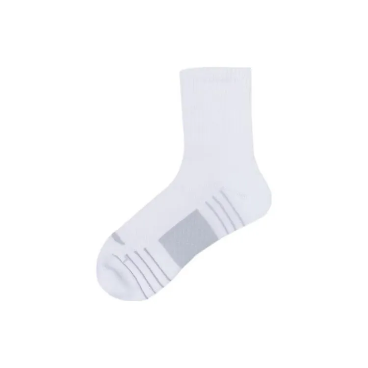 LiNing Fitness Series Mid Calf Socks Unisex 1 Pack Standard White-0