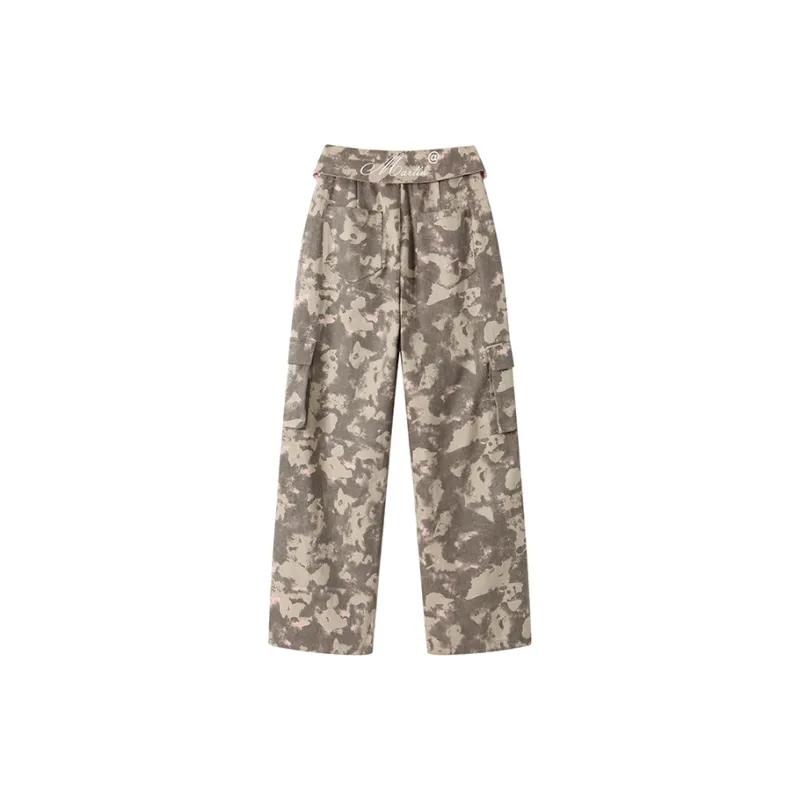 ANDREA MARTIN Cargo Pants Women's Gray Pink-1