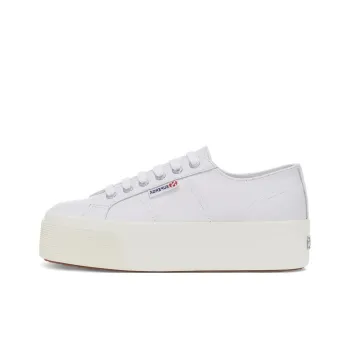 SUPERGA Abrasion-Resistant Low-Top Skateboard Shoes Women's White Silver