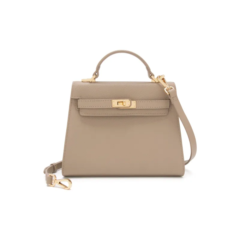 ELLE Leather Crossbody Bag Medium Size Women's White-0
