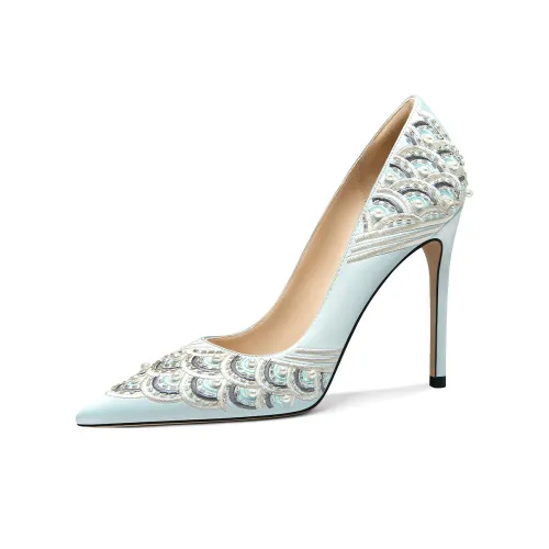 Lily Wei High Heels Women's Sky Blue