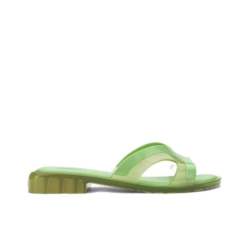 Melissa Slide Slippers Women's Black/White/Green-7