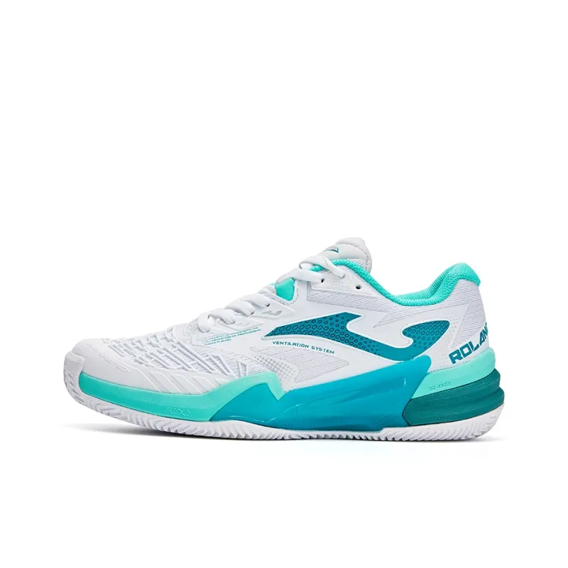 Joma Abrasion Resistant Low Top Professional Tennis Shoes Women's White/Green-0