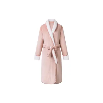 FREELASS Bath Robes Fall Winter Women's Pink
