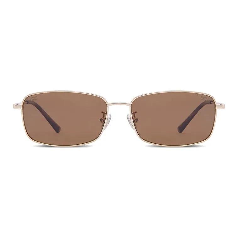 LOHO Alloy Rectangular Sunglasses Unisex Gunmetal-13
