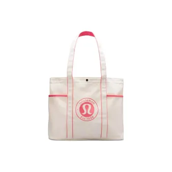 Lululemon Canvas Bag Tote Bag Shopping Bag Shoulder Bag Handbag Regular Unisex Glaze Pink