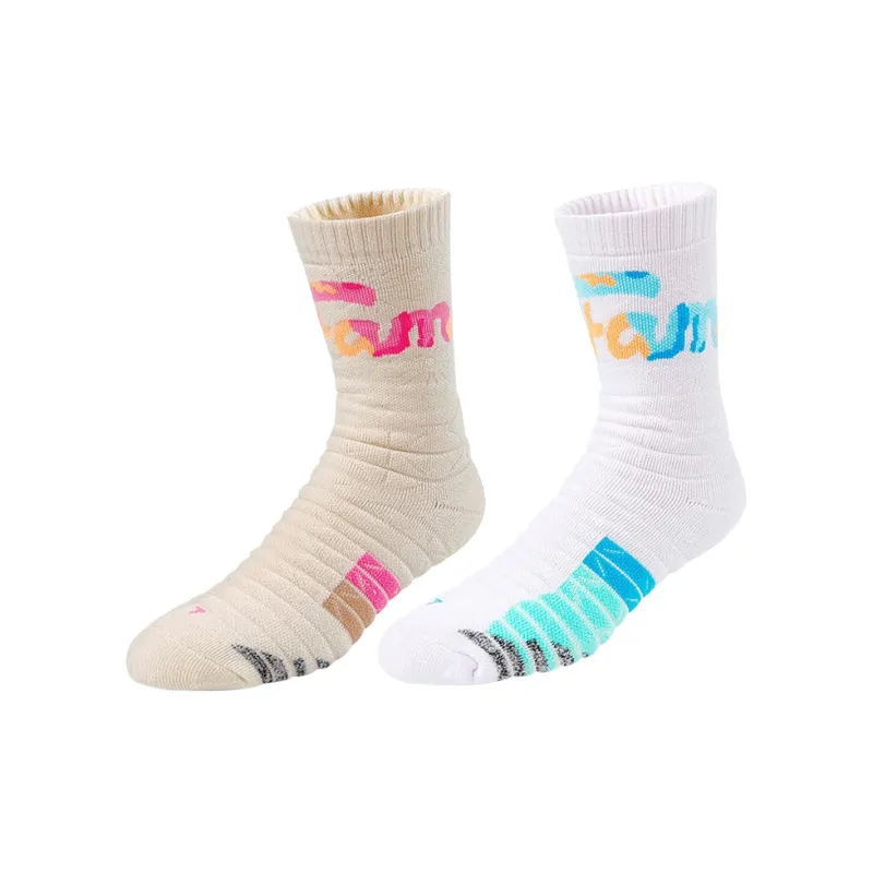 BKCXZICE Crew Thickened Stripes Gradient Basketball Socks Unisex Combo Set-4