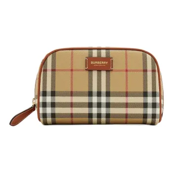 Burberry Polyurethane Clutch Small Size Women's Beige