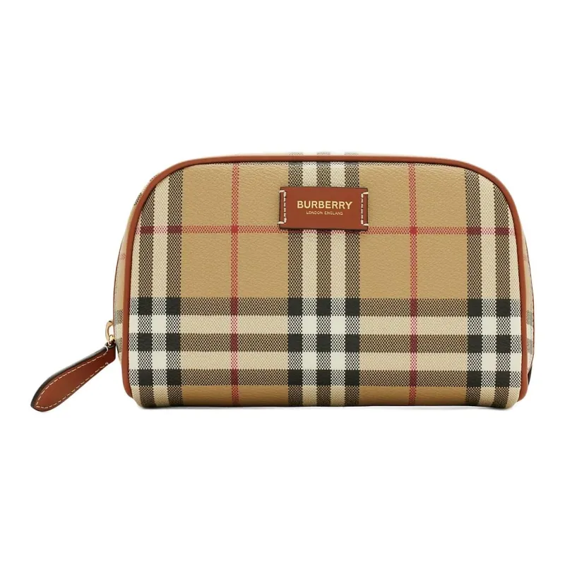 Burberry Polyurethane Clutch Small Size Women's Beige-0