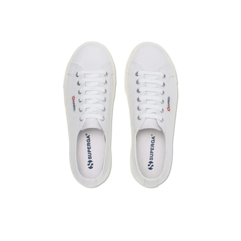 SUPERGA Abrasion-Resistant Low-Top Skateboard Shoes Women's White Silver-3