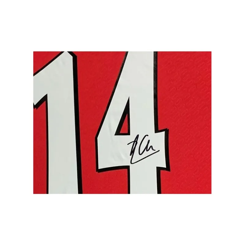Three For Harvie Alonso Signed Soccer Apparel Jersey With SA Certificate Fan Edition Framed-3