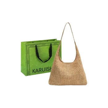 KARUISHA Straw Woven Shoulder Bag Women's