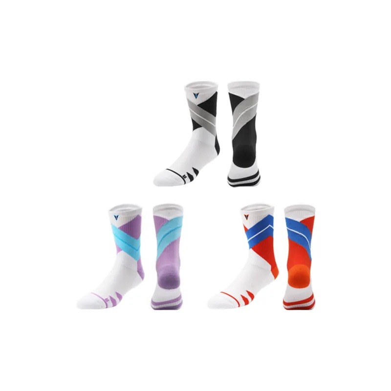 VEIDOORN Knee High Socks Unisex 3 Pack Black White Gray-6