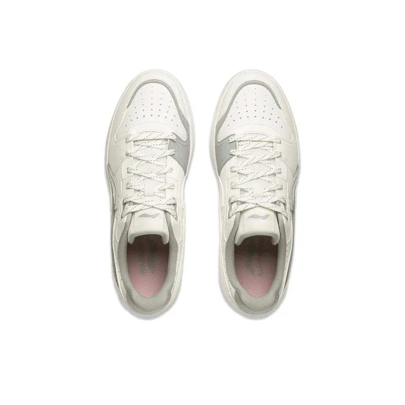 LiNing Acer Truncatum Cushioning, Slip Resistant, And Abrasion Resistant Low Top Skateboard Shoes Men's White Gray-3