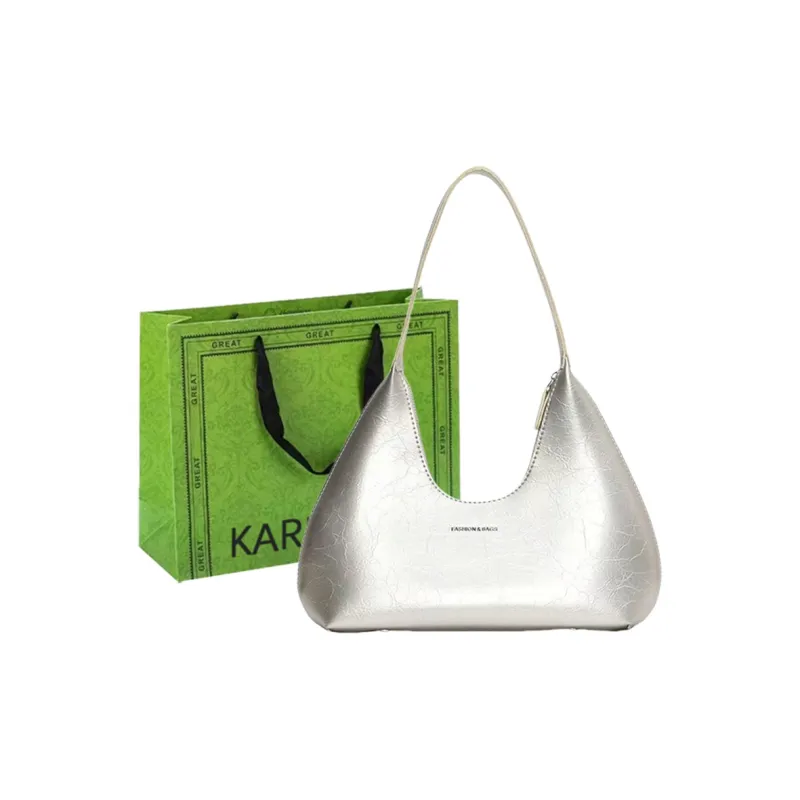 KARUISHA PU Shoulder Bag Regular Women's White/Silver/Black/Pink-3