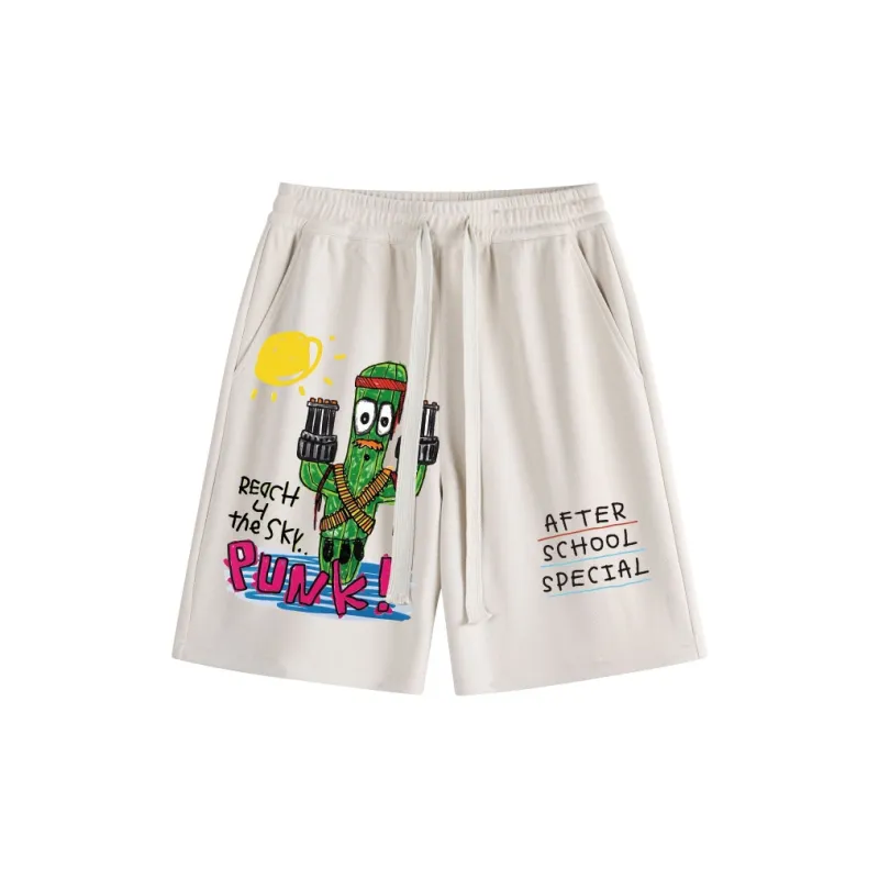 AFTER SCHOOL SPECIAL Casual Shorts Unisex Apricot-1