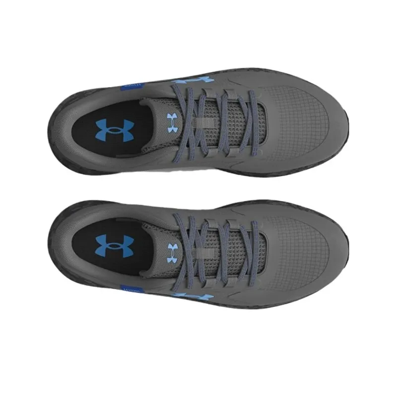 Under Armour Charged Bandit Trail 3 Anti Slip Wear Resistant Low Top Running Shoes Men's Gray Blue-3