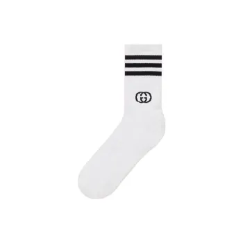 GUCCI x Adidas Originals GUCCI X ADIDAS Collaboration SS22 Mid Calf Socks Unisex White