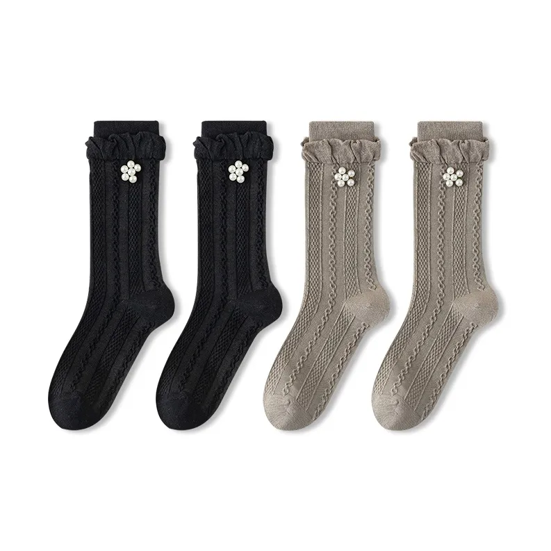 JIAZINI Mid Calf Socks Women's 4 Pack-25