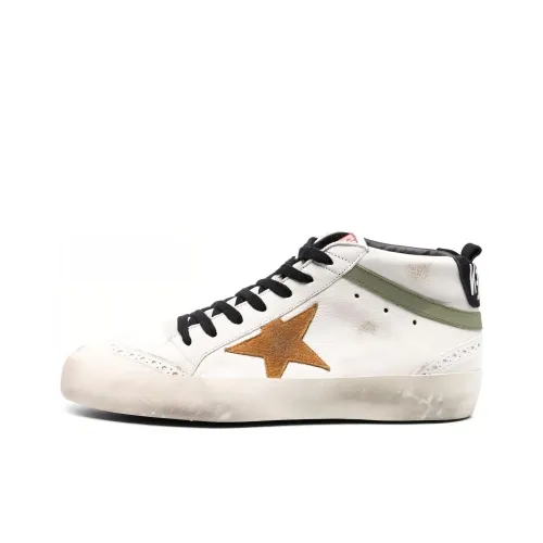 Golden Goose Mid Star Stylish Skateboarding Shoes Men's White
