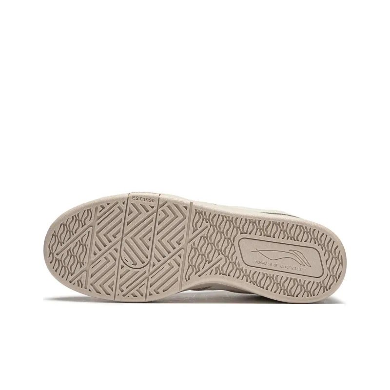 LiNing Non slip Lightweight Low Top Skateboard Shoes Men's Beige Umber-6