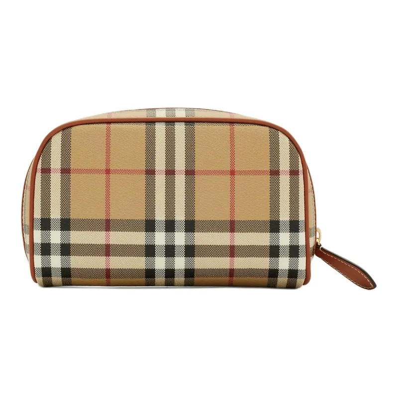 Burberry Polyurethane Clutch Small Size Women's Beige-2