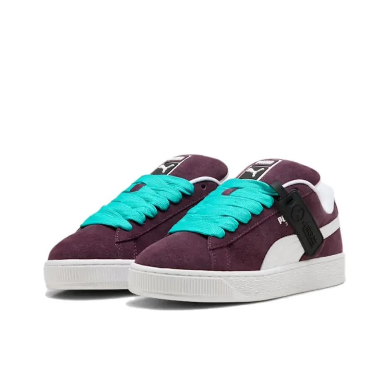 PUMA Mercedes AMG Petronas F1® Anti Slip Wear Resistant Low Top Skateboard Shoes Unisex Burgundy-2