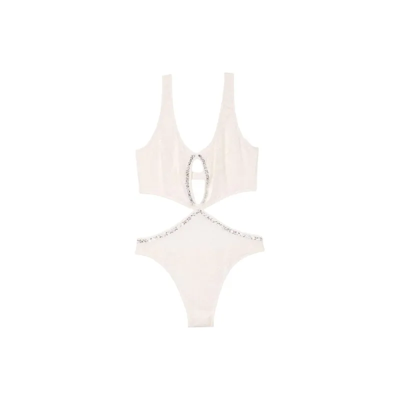 Victoria's Secret Bodysuits Women's Coconut White-0