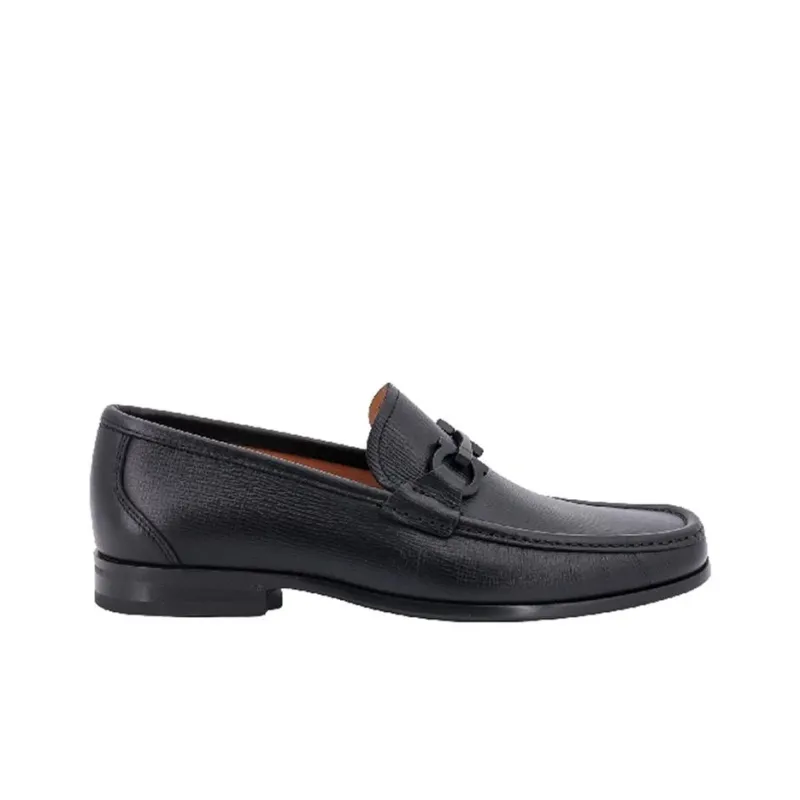 FERRAGAMO Almond-toe Leather Loafers-1