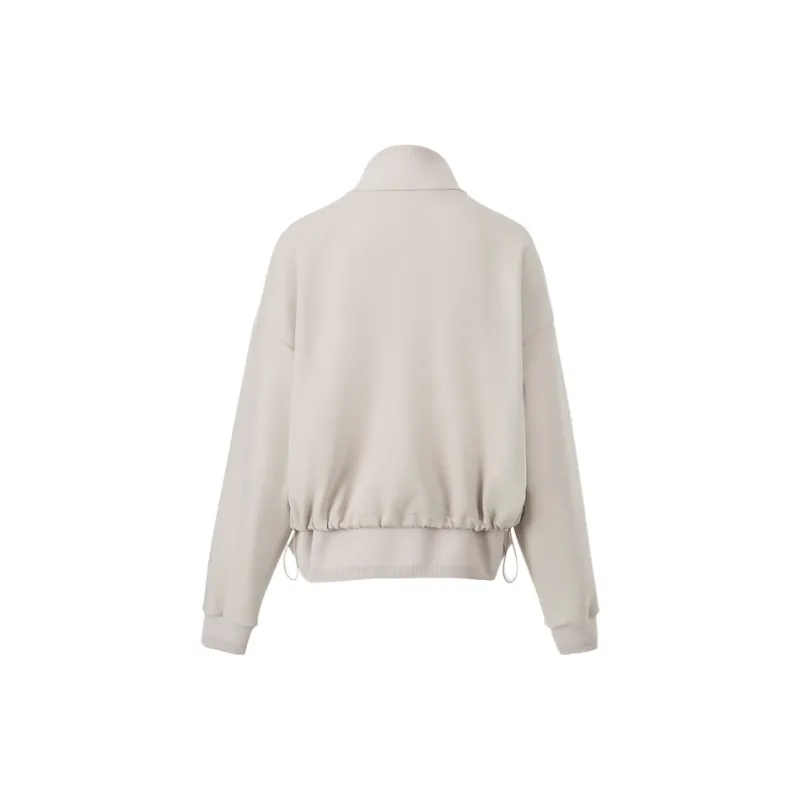 DESCENTE WOMENS STUDIO Knitted Fabric Sports Top Coat Women's-1