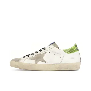 Golden Goose Super Star White Snake Skin Green