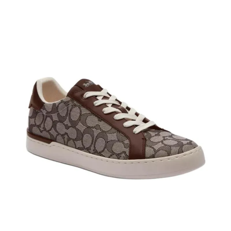 COACH Clip Low Top Skateboard Shoes Men's Brown-2