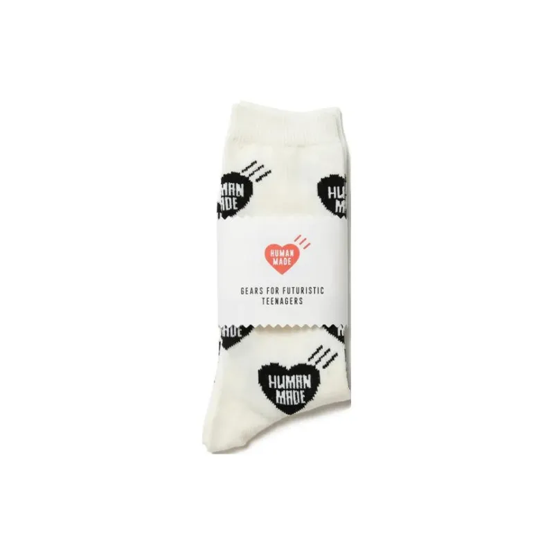 HUMAN MADE Heart Pattern Socks Red-2