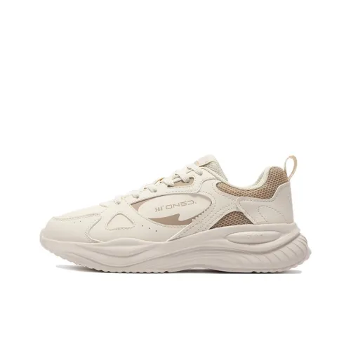 361° Anti-Slip Wear-Resistant Low-Top Casual Running Shoes Women's Beige Brown