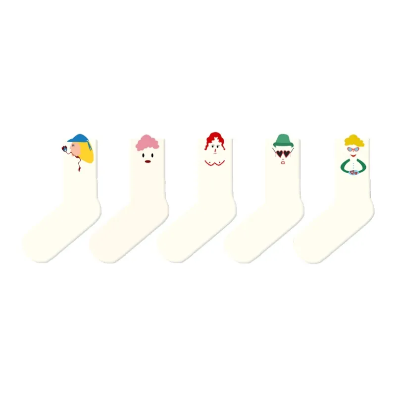 Duanmei Mid Calf Socks Women's 5 Pack-0